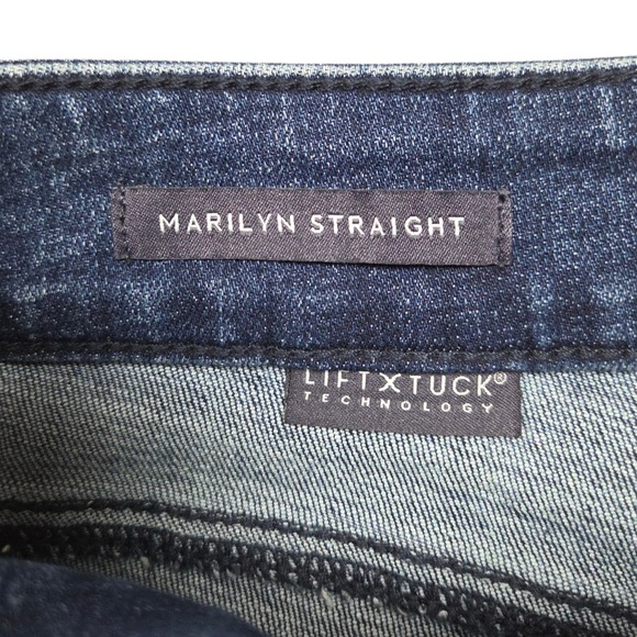 NYDJ Marilyn Straight Jeans Womens 4 Mid Rise Lift Tuck Moonlight - Picture 10 of 12